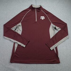 Texas A&M Aggies Mens Small Maroon Athletic Pullover 1/4 Zip Stadium Athletics